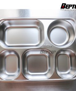 Khay cơm 5 ngăn sâu lòng inox 201/304 cao cấp